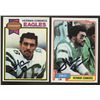 Image 1 : Lot of (2) Signed Herman Edwards Football Cards (GA)