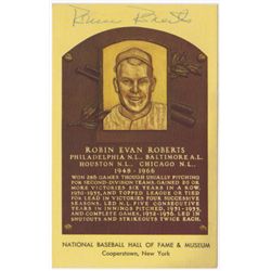 Lot of (2) Robin Roberts Signed Gold HOF Postcards (PA LOA)