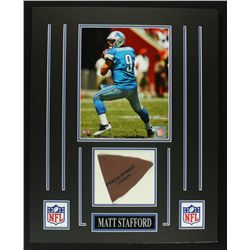 Matt Stafford Lions 16x20 Custom Display with Piece of Football