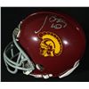 Image 1 : John David Booty Signed USC Mini Helmet (AR COA)