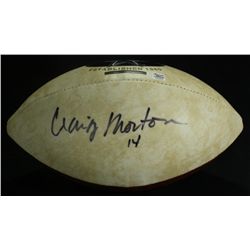 Craig Morton Signed Cowboys Logo Football (AR COA)
