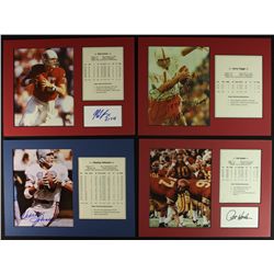 Lot of (5) Signed Custom Matted Pieces: Haden, Tagge, Johnson, Lomax & Brudzinski (PA LOA)