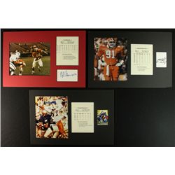 Lot of (5) Signed Custom Matted Pieces: Maryland, Perry, Marinaro, Mularkey & Saban (PA LOA)