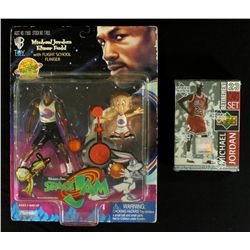 Michael Jordan & Elmer Fudd Space Jam Figures with Michael Jordan Card Set