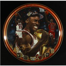 Michael Jordan Limited Edition 8" UDA Bradford Exchange Commemorative Plate: "97 Championship"