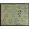 Image 1 : Walt Disney Productions 1971 Animation Model Sheet: "Clarabelle Cow" with Minnie Mouse (PA LOA)