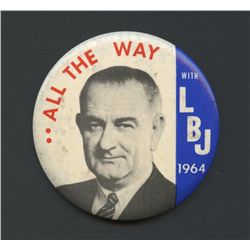 Lyndon B. Johnson 1964 Campaign Button