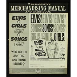 Elvis Presley Vintage 1962 "Girls! Girls! Girls!" Paramount Merchandising Manual and Press Book