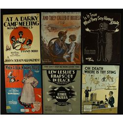 Lot of (6) Vintage Early 1900s African American Sheet Music