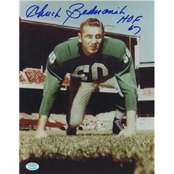 Chuck Bednarik Signed Eagles 8x10 Photo: Inscribed "NFL HOF 1967" (SOP COA)