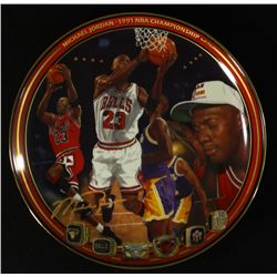 Michael Jordan Limited Edition 8" UDA Bradford Exchange Commemorative Plate: "1991 Championship"