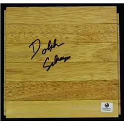 Dolph Schayes Signed Floorboard (GA COA)