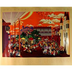 New Orleans French Quarter "Portraits in the Park" 30x24 Lithograph by Melanie Taylor Kent