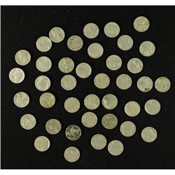 Lot of (40) Silver Buffalo Nickels: Years Ranging From 1929 - 1937