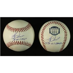 Lot of (2) Bucky Dent Signed OML Yankees Baseballs: Various Inscriptions (PA LOA)