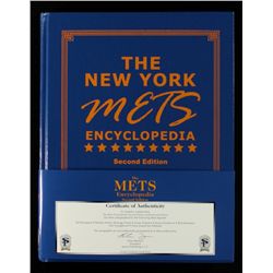 The Mets Encyclopedia Hardcover Book Signed by 9: Kranepool, Wilson, Dykstra, Harrelson (COA)