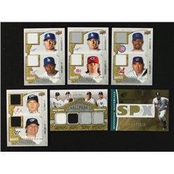 Lot of (16) Game-Used Memorabilia Baseball Cards: Randy Johnson, Vladimir Guererro