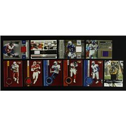 Lot of (22) Football Game-Used Insert Cards: Jerry Rice, Chris Carter, Roddy White