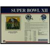 Image 1 : Super Bowl XII Patch With 12x9 Scorecard: Cowboys vs. Broncos