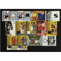 Lot of (13) Basketball Game-Used Insert Cards: Garnett, Yao, Wilkins, Nowitzki