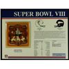 Image 1 : Super Bowl VIII Patch With 12x9 Scorecard: Dolphins vs. Vikings