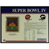 Image 1 : Super Bowl IV Patch With 12x9 Scorecard: Chiefs vs. Vikings