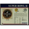 Image 1 : Super Bowl II Patch With 12x9 Scorecard: Packers vs. Raiders
