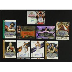 Lot of (9) Autographed Basketball Inserts
