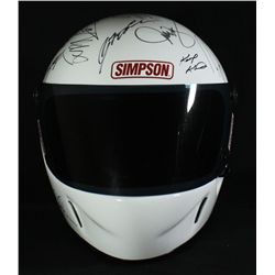 Simpson Racing Full-Size Helmet Signed by (40+) With Earnhardt Jr., Stewart, Gordon, Bush (JSA LOA)