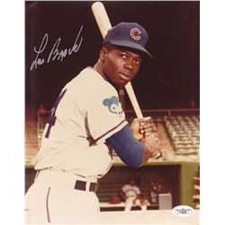 Lou Brock Signed Cubs 8x10 Photo (JSA COA)