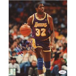 Magic Johnson Signed Lakers 8x10 Photo (JSA COA)