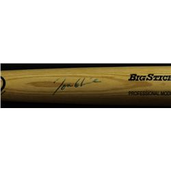 Tom Glavine Signed Baseball Bat (GA COA)