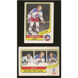 Lot of (2) Bobby Hull 1976-77 O-Pee-chee Hockey Cards