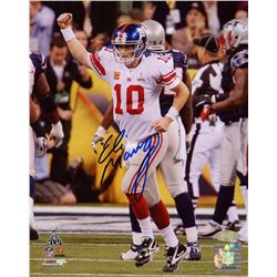 Eli Manning Signed Giants Super Bowl XLVI 8x10 Photo (Steiner COA)