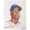 Image 1 : Duke Snider Signed Dodgers LE 8x10 Ron Lewis Lithograph (JSA COA)