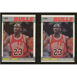 Lot of (2) 1987-88 Fleer #59 Michael Jordan