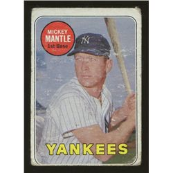 1969 Topps #500B Mickey Mantle White Letters
