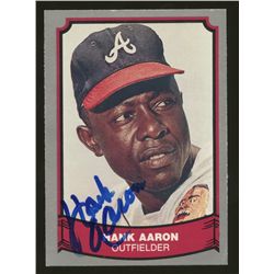 Hank Aaron Signed Braves Vintage Baseball Card (AR COA)