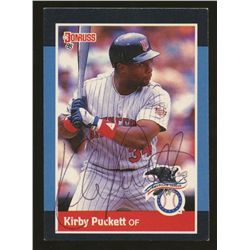 Kirby Puckett Signed Twins 1988 Donruss Baseball Card (AR COA)