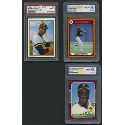 Lot of (6) Barry Bonds Cards with Rookie Cards & Graded Cards