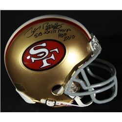 Jerry Rice Signed 49ers Mini-Helmet: Inscribed "SB XXIII MVP", "HOF 2010" (Rice Hologram)
