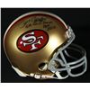 Image 1 : Jerry Rice Signed 49ers Mini-Helmet: Inscribed "SB XXIII MVP", "HOF 2010" (Rice Hologram)