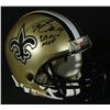 Image 1 : Drew Brees Signed Saints Mini-Helmet: Inscribed "SB XLIV MVP" (Brees Hologram)