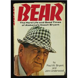 Paul Bryant Signed Book: "Bear" (JSA COA)