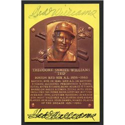Ted Williams 2x Signed Red Sox Gold HOF Postcard (AR)