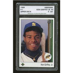 1989 Upper Deck #1 Ken Griffey Jr. RC (Graded Mint 9)