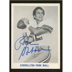 Roger Staubach Signed Cowboys Vintage Jumbo Football Card (JSA COA)