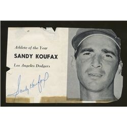 Sandy Koufax Signed Dodgers Vintage Magazine Photo (AR)