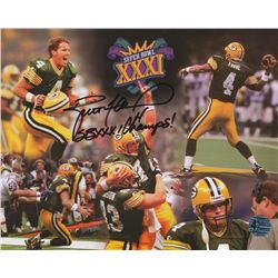Brett Favre Signed Packers 8x10 Photo Inscribed "SBXXXI Champs" (Favre COA)