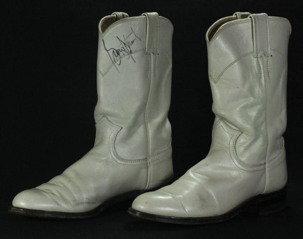 Strait Signed Cowboy Boots (JSA COA)